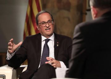 Torra, del ‘plató’ del Parlament al de TV3, en un dia