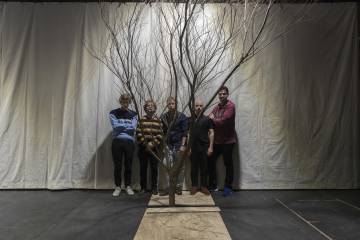 Blai Juanet, Nao Albet, Ferran Utzet i Pol López assagen 'Esperant Godot'.