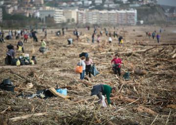 Centenars de voluntaris s’organitzen per netejar les platges malmeses pel temporal