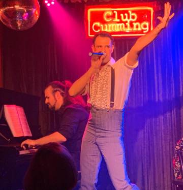 Joan Vázquez en la seva actuació dilluns a Nova York.