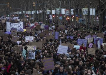 Marxa feminista del 8-M a Barcelona