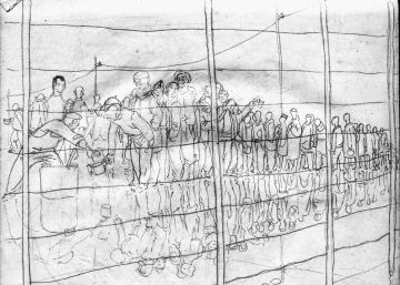 Un dibuixant al camp de concentració