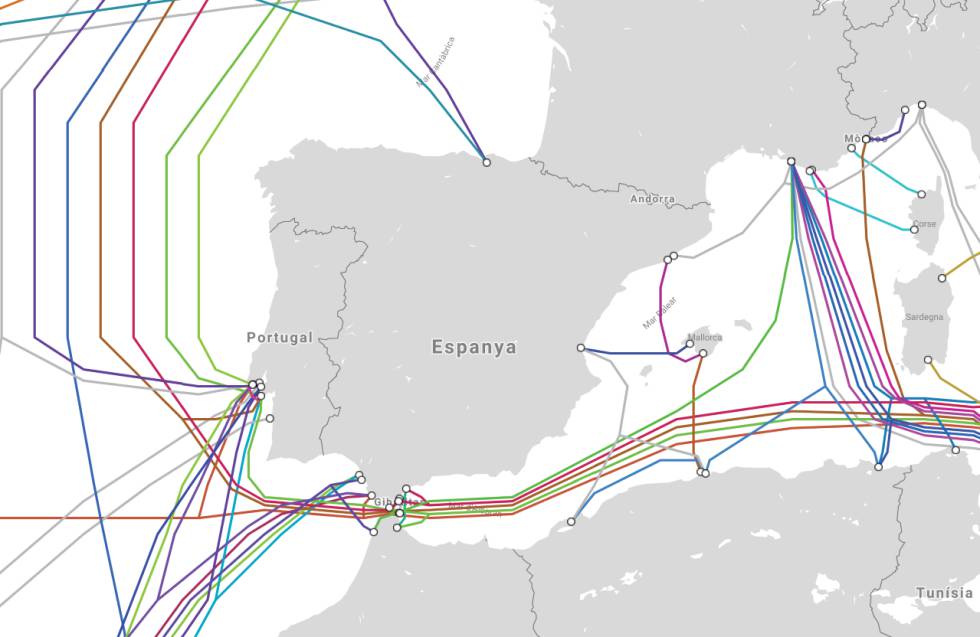 Tots els cables de connexió amb la Península.