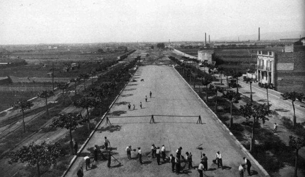 La Gran Via de les Corts Catalanes el 1928.