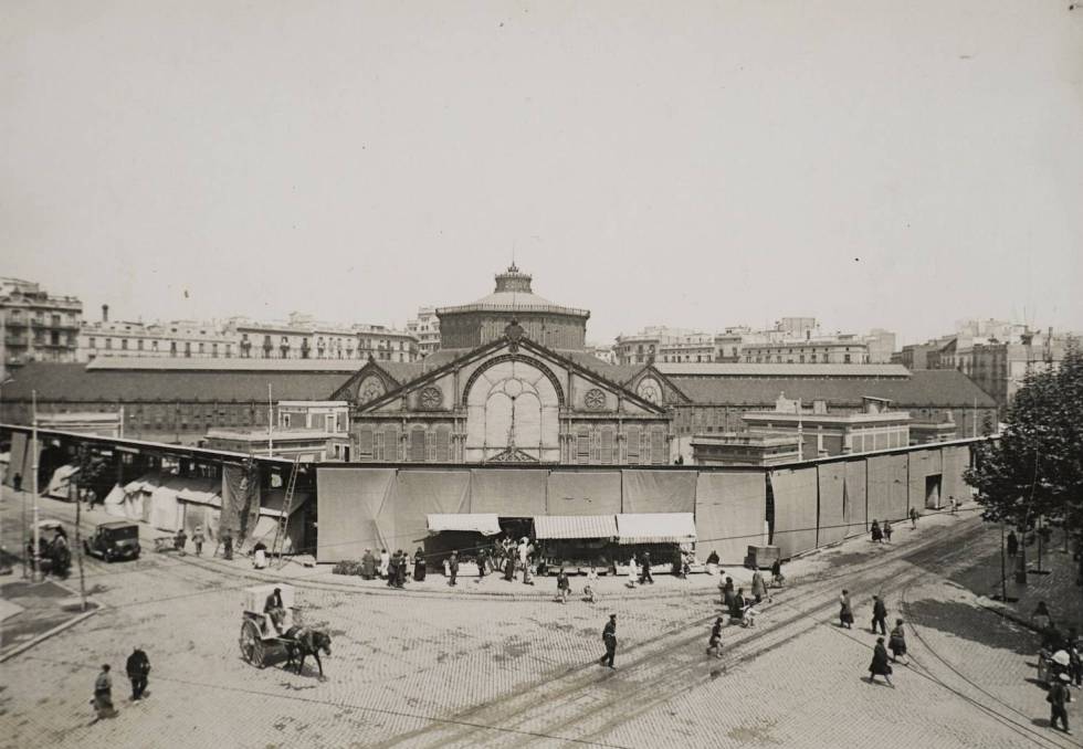 Mercat de Sant Antoni el 1915.