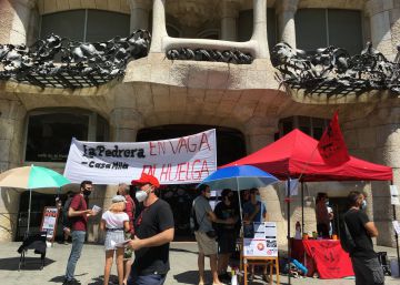 Treballadors subcontractats de la Pedrera, en vaga indefinida