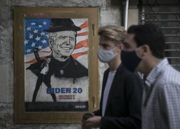 TVBoy tapa una obra seva de Trump amb la imatge de Biden