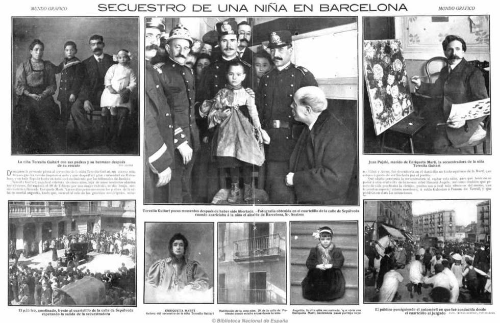 Retall de premsa de l'època sobre el cas d'Enriqueta Martí.