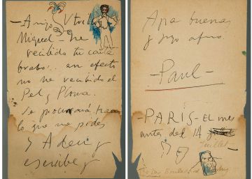 A subhasta una carta de Picasso de 1901 prèvia a la seva primera exposició a París