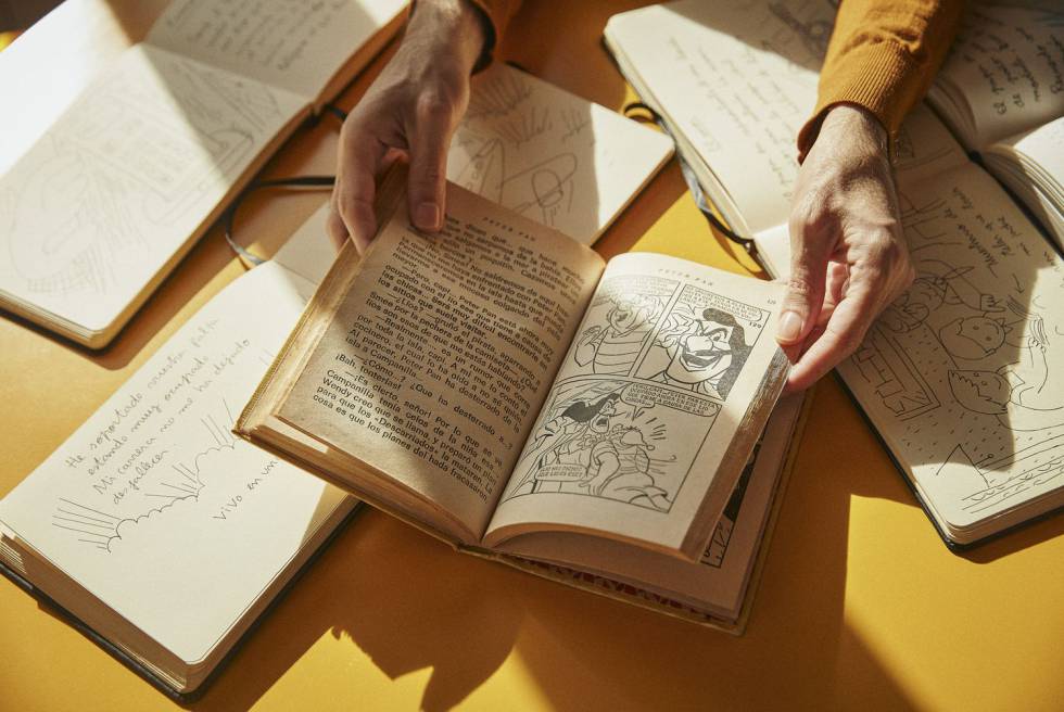 L'exemplar de Peter Pan amb el qual Sáez va descobrir el gènere del còmic.Caterina Barjau EPS