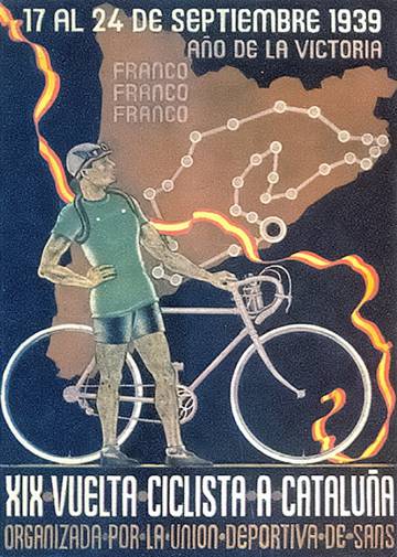 La 19a Volta a Catalunya va ser immediatament després de la Guerra Civil, es va tornar a rotular en castellà i, per primera i única vegada, hi va aparèixer al cartell la bandera espanyola.