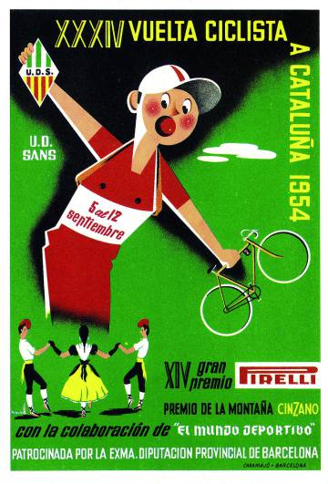 Cartell de la 34a Volta a Catalunya, el 1954.