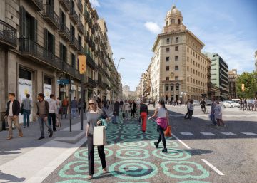 L’urbanisme tàctic arriba al carrer de Pelai de Barcelona per treure cotxes i guanyar espai de vorera