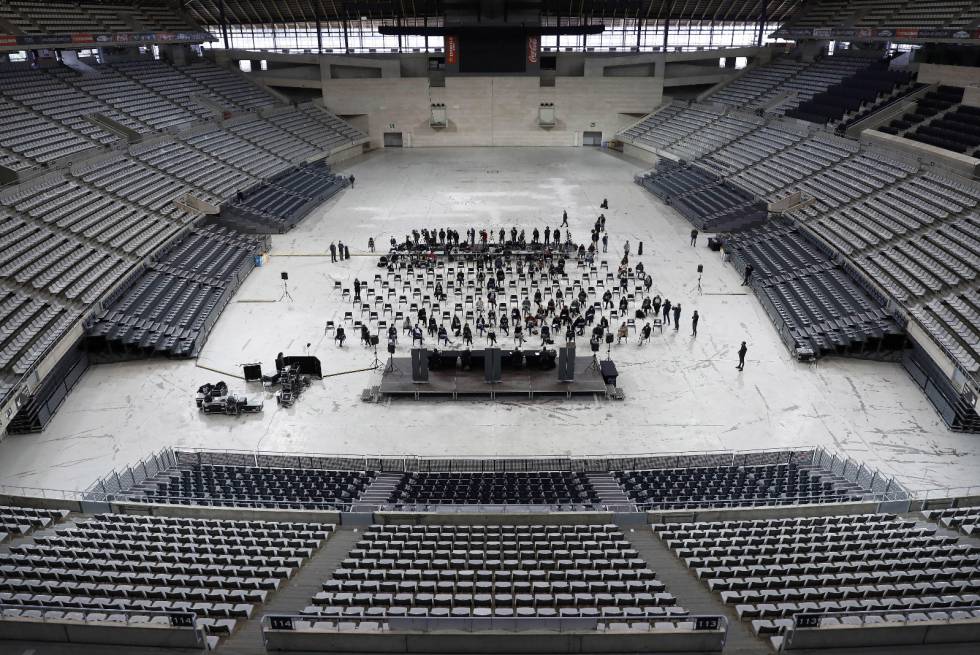 Roda de premsa aquest dimarts al Palau Sant Jordi per explicar les conclusions del concert.