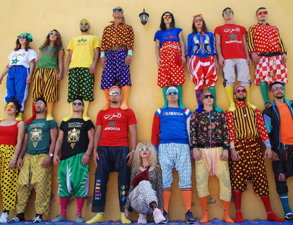 Els artistes del Groupe Acrobatique de Tànger.