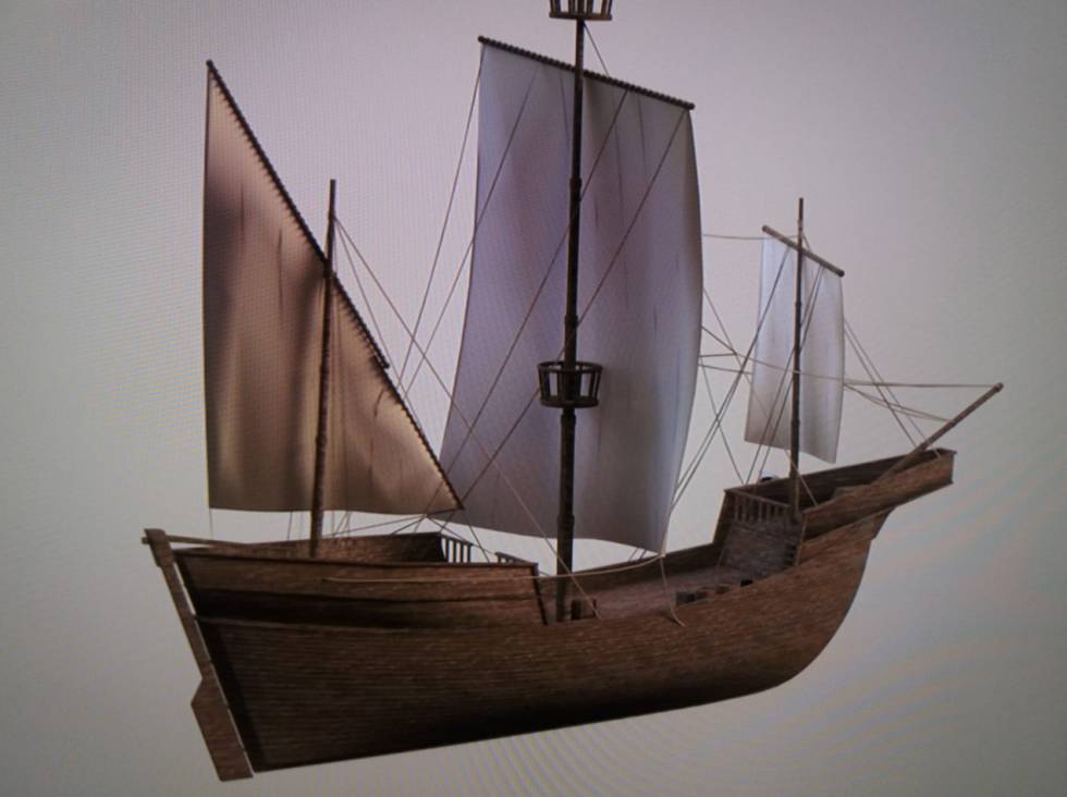 Maqueta que mostra com devia ser el 'Barceloneta 1'.