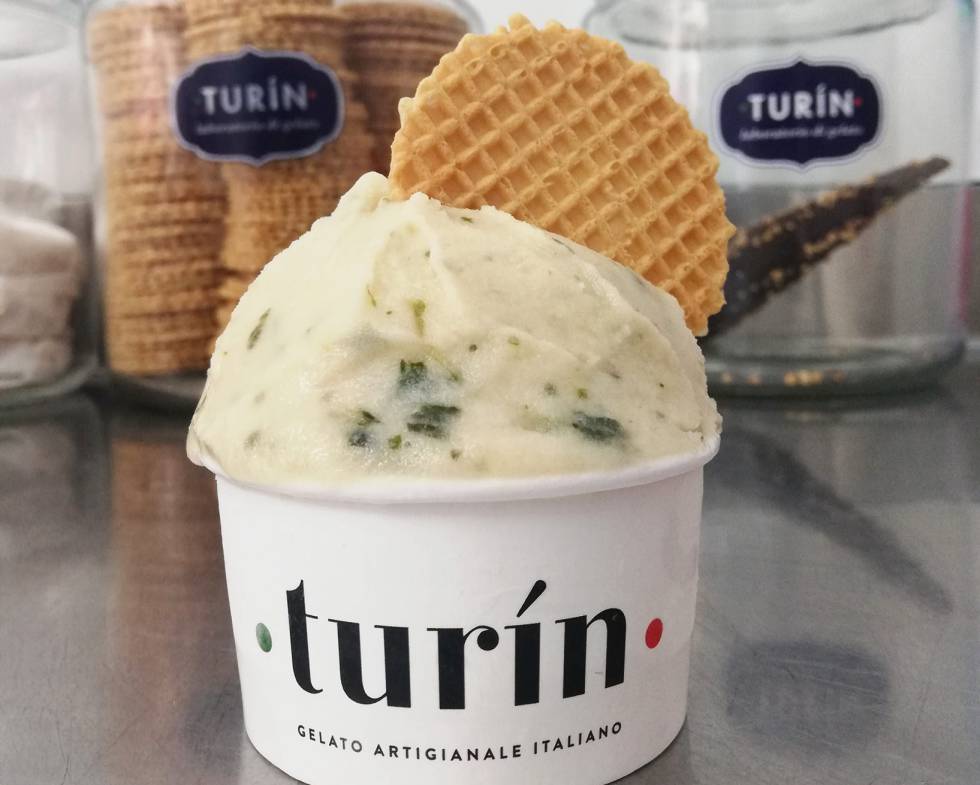 Una terrina de Turín Gelato.