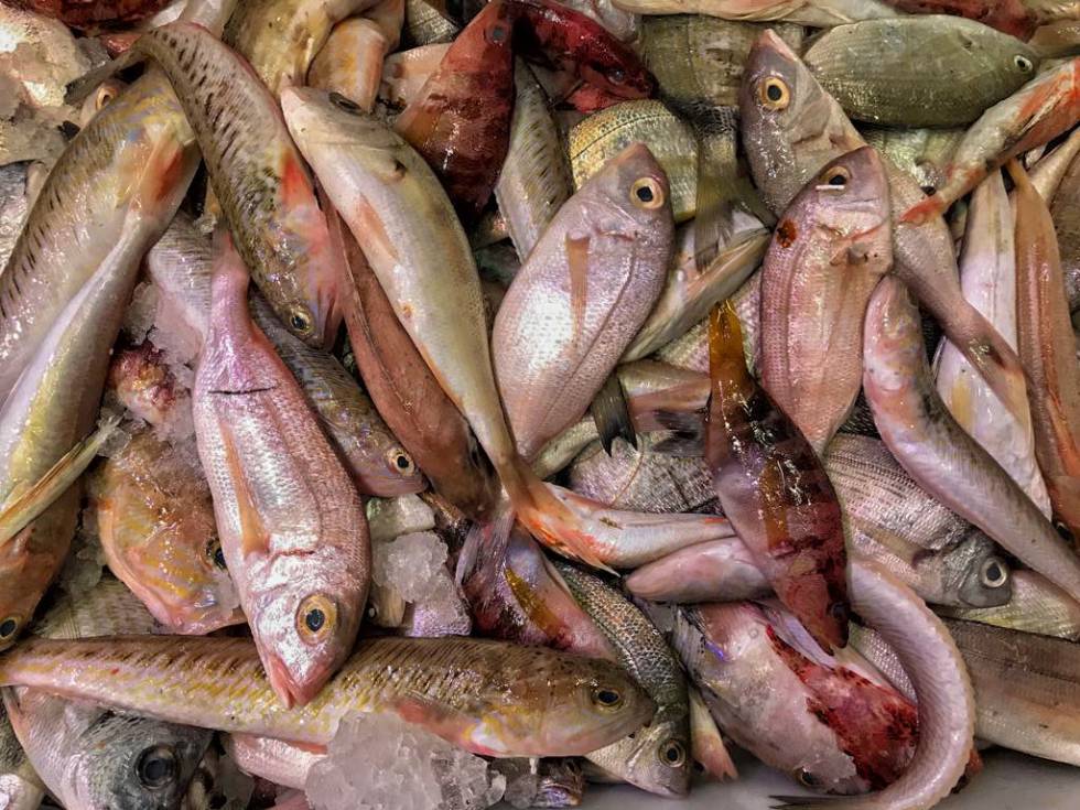 Peixateria al Mercat de l'Olivar a Palma.