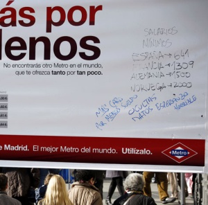 Otra pintada, en la que se acusa a 'Esperanza Horrible' de