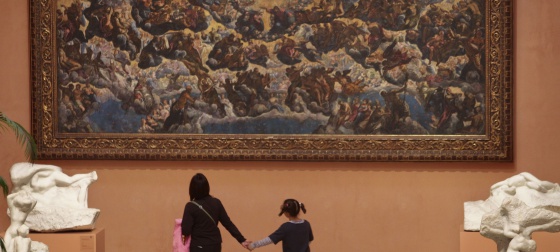 El cuadro de Tintoretto 'El Paraíso', expuesto en el Museo Thyssen-Bornemisza.
