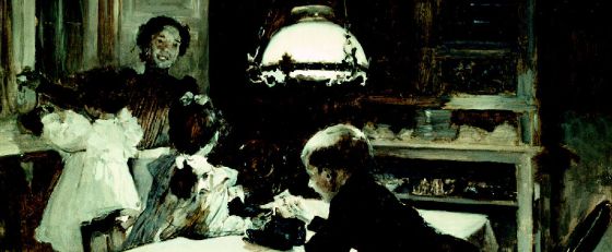 'Clotilde con los hijos, día de Reyes. 1900'.