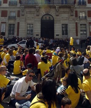 Los manifestantes, en Sol.