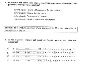 Un examen de informática e Internet sin ordenador