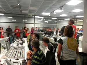 Los trabajadores han ocupado el estudio de emisión de Canal 9