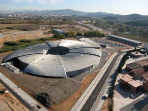Vista aèria del sincrotró de Cerdanyola, darrera estació, per ara, de la industrializació de Catalunya.