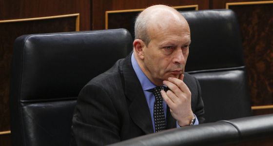 El ministre d'Educació, José Ignacio Wert, en un ple del Congrés.
