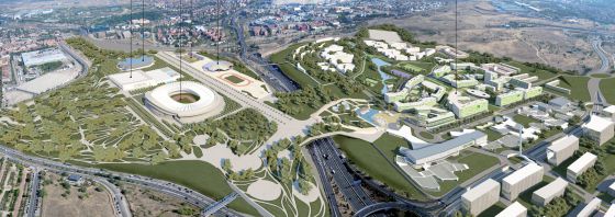 Recreación del futuro parque olímpico.