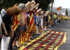 La cadena por la independencia catalana revuelve Vinaròs