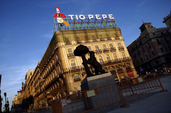 El cartel de Tío Pepe estaba originalmente, hasta hace tres años, en el número 1 de la plaza.
