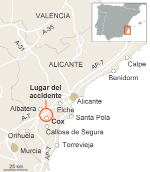 Mueren ocho personas en Alicante tras saltarse un camión una mediana