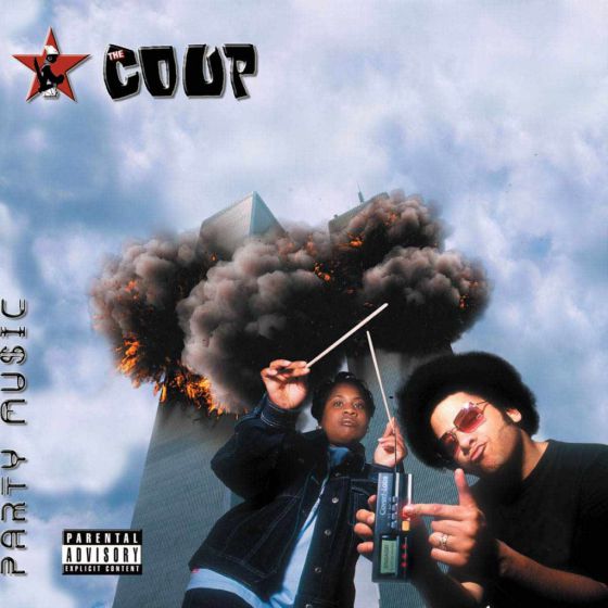 La polémica portada original del cuarto disco de The Coup, 'Party Music', que tuvo que ser retirada.