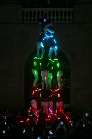 La Colla Jove de Barcelona durant la seva actuació.