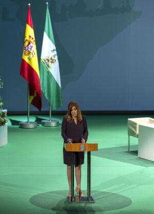 Díaz, durante el acto de entrega de las Medallas de Andalucía.