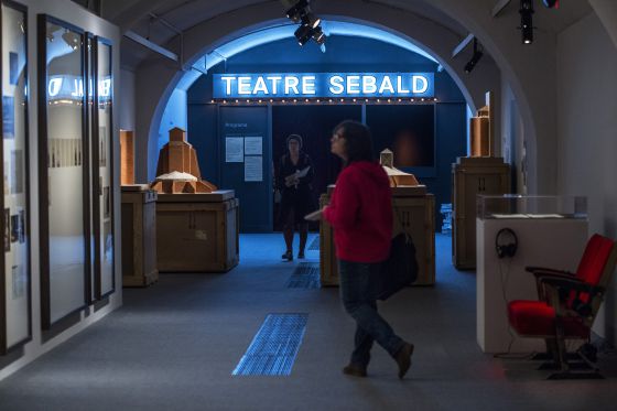 Trajecte final de l'exposició sobre Sebald al CCCB.