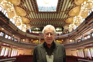 El poeta Charles Simic, en el Palau de la música Catalana de Barcelona.