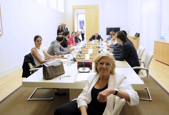 Carmena, en su primera junta de gobierno esta tarde.