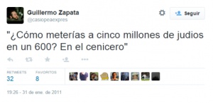 Tuit de Guillermo Zapata