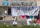 Protesta en el Arnau de Vilanova de Lleida contra el cierre de camas Protesta en el Arnau de Vilanova de Lleida contra el cierre de camas