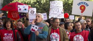 Protesta de trabajadores de RTVV.