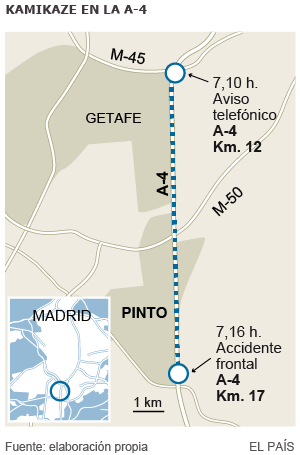 Un supuesto kamikaze mata a una conductora y muere en el accidente
