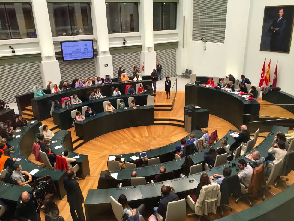 Pleno abierto a los ciudadanos en el Ayuntamiento de Madrid.
