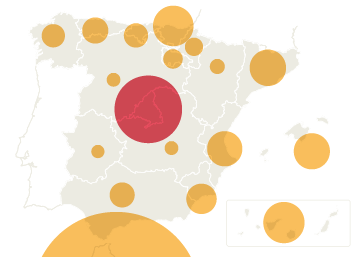 La presión urbana en la Comunidad multiplica por 10 la media de España La presión urbana en la Comunidad multiplica por 10 la media de España
