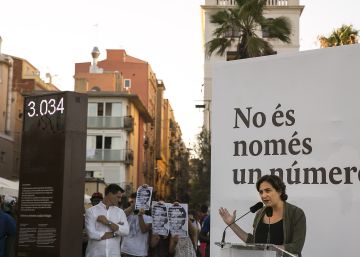 Boicot a Ada Colau en la inauguració del ‘comptador de la vergonya’