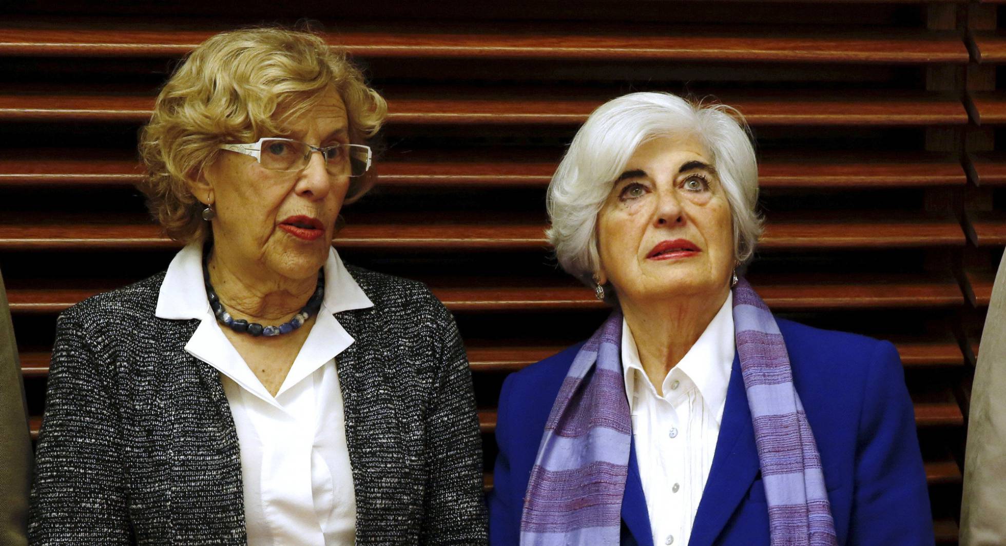 La alcaldesa Manuela Carmena (izquierda) y Francisca Sauquillo. La alcaldesa Manuela Carmena (izquierda) y Francisca Sauquillo.