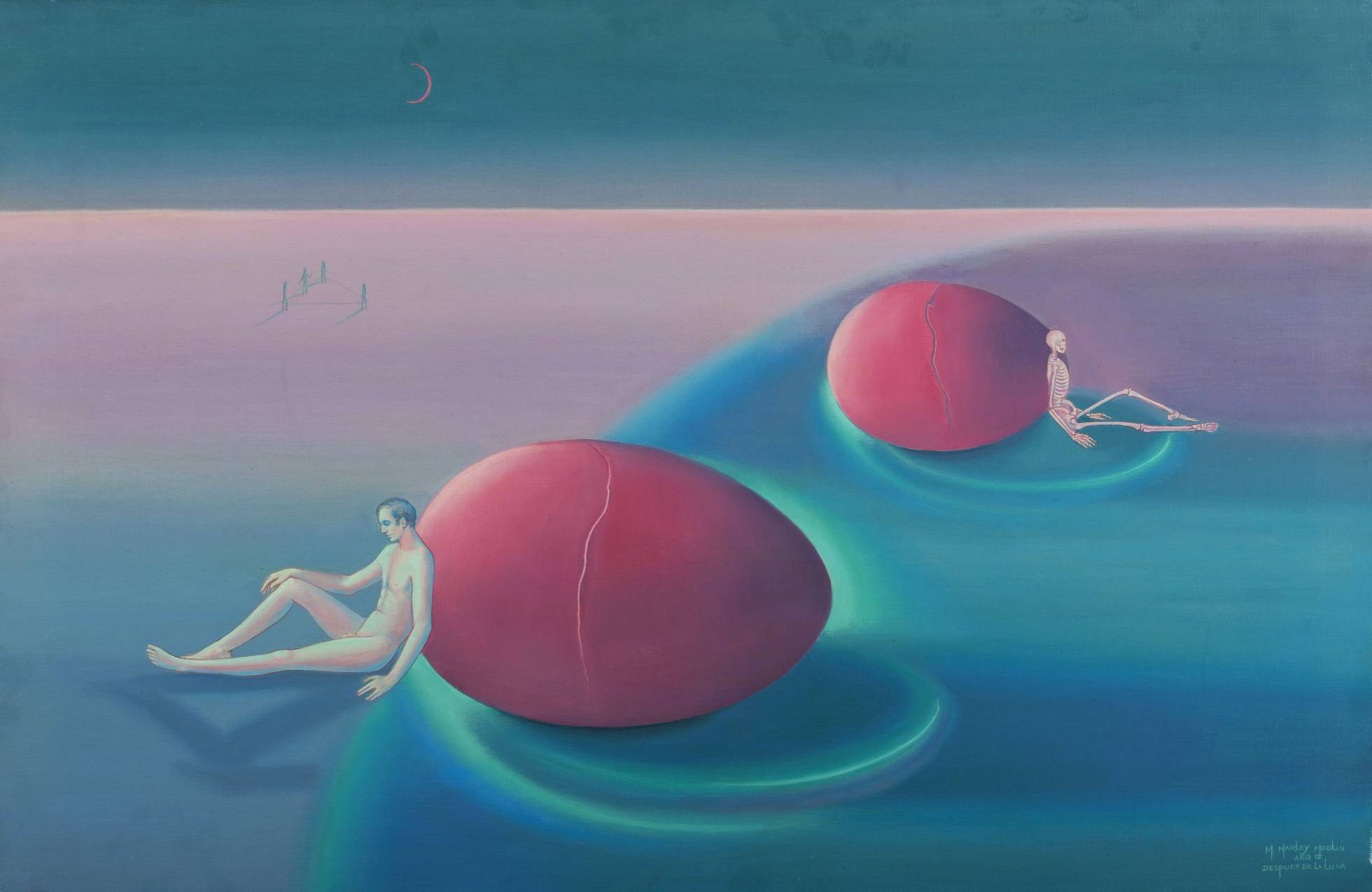 Una de las pinturas surrealistas de Margaret Modlin. Una de las pinturas surrealistas de Margaret Modlin.
