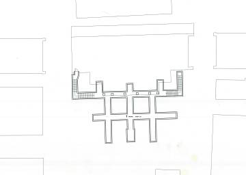 Plano del refugio antiaéreo construido bajo el Taller de Artillería.